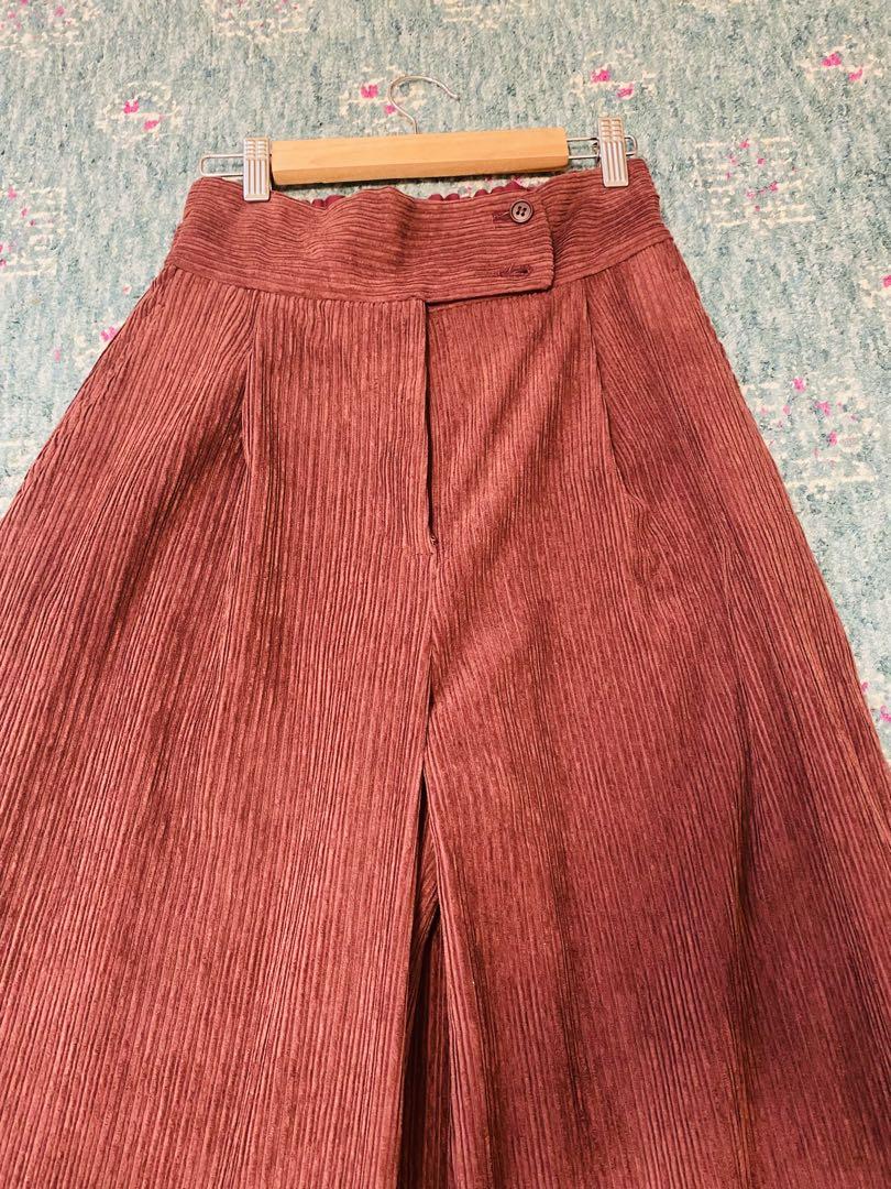 マチャット machatt コーデュロイ ワイドパンツ ブラウン