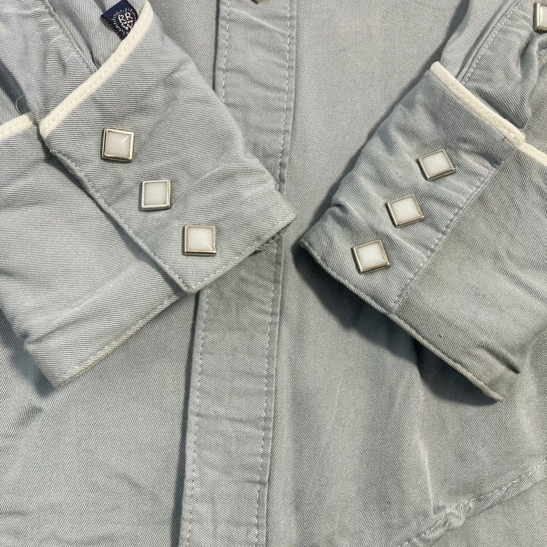 80s 90s Rockmountロックマウントレーヨン ギャバシャツ黒