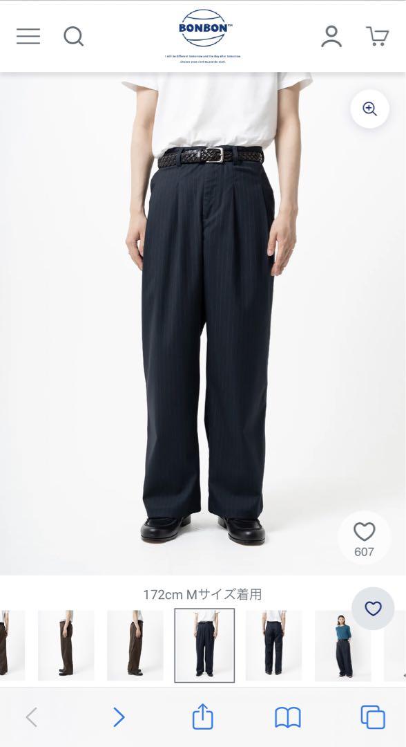 bonbon store ストライプストレートスラックス B5071 サイズM