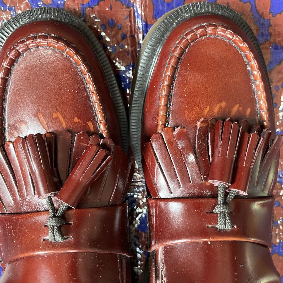 Dr マーチンx Loake バーガンディ タッセルローファー