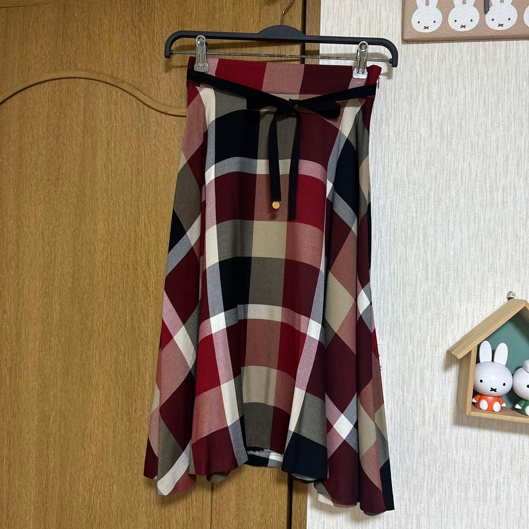 在庫限りッ!アウトレット ブルーレーベル チェックスカート - www