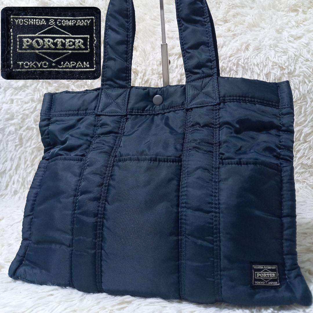 ヘッドポーター トートバッグ M 藤原ヒロシ ネイビー A4収納HEADPORTER