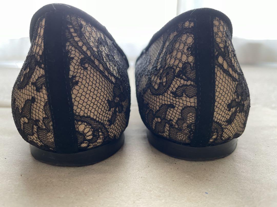 ジミーチュウ レースパンプス ROMY FLAT37 XIA211 BLACK