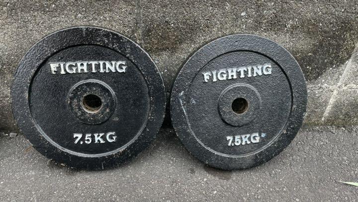 Fighting road ダンベル バーベル プレート7.5kg 2枚