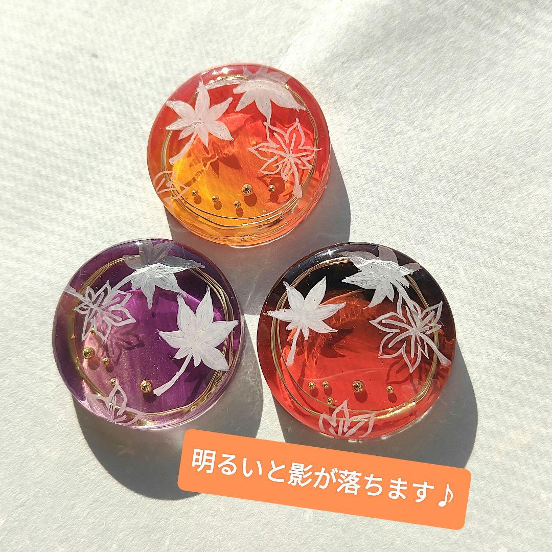 665】ハンドメイド レジン ヘアゴム ポニーフック 手描き