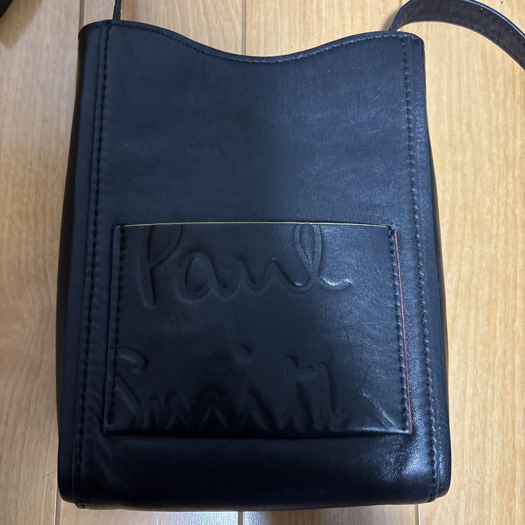 ポールスミス ショルダーバッグ レザー ブラック y2k PAULSmith黒革
