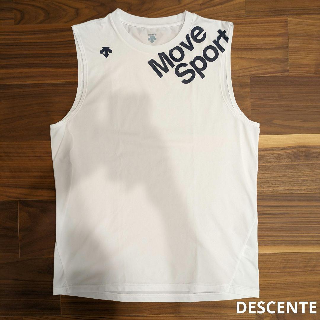DESCENTE - 新品　デサント　万美コレクション　ノースリーブ　カットソー　ホワイト DESCENTE デサント ノースリーブ タンクトップ シャツ ホワイト