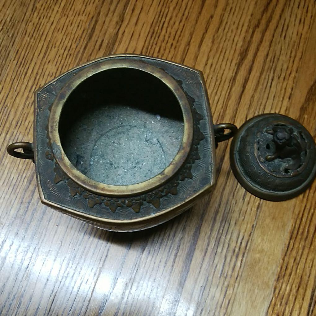 超格安価格 香炉四本足青銅七宝焼き 工芸品 工芸品