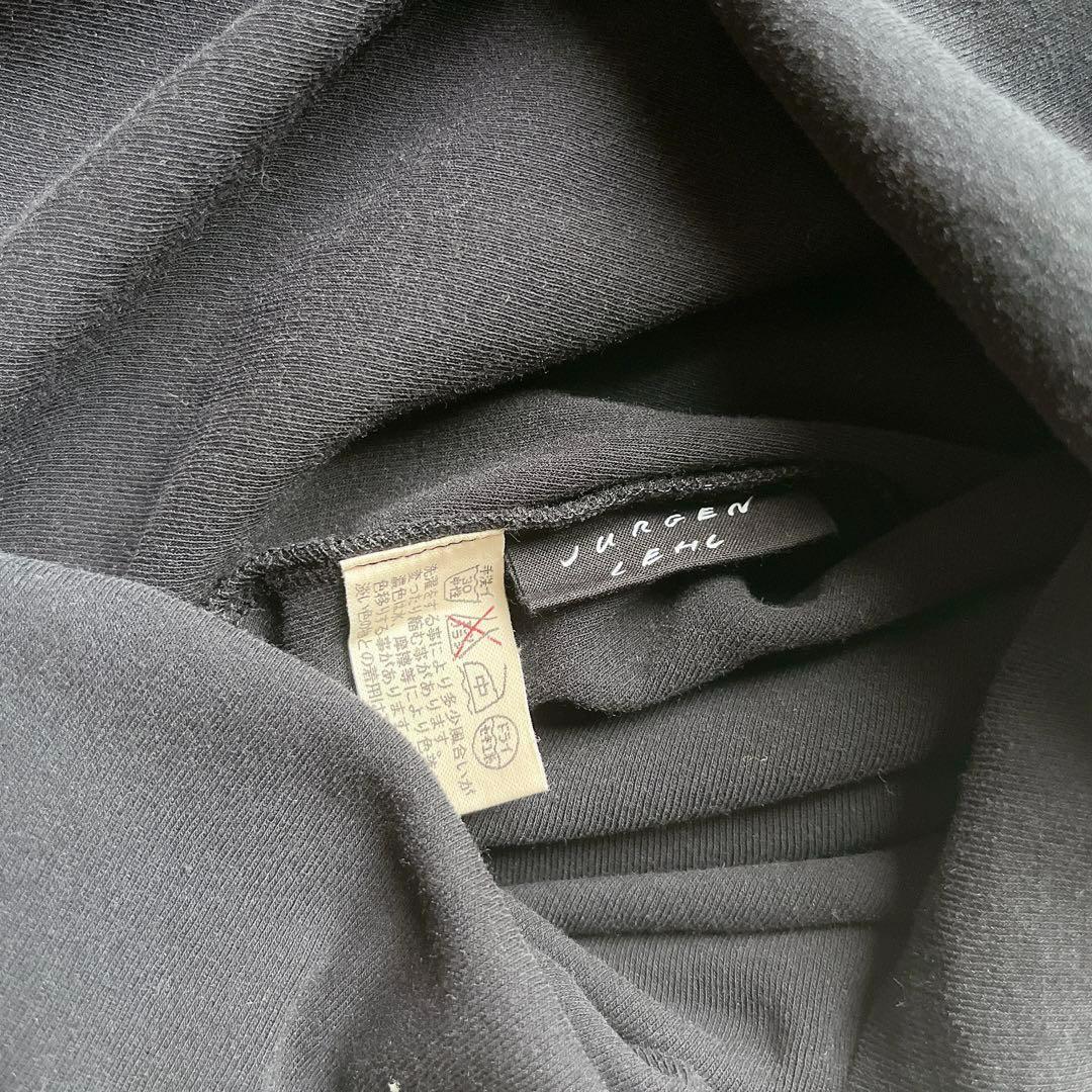 ヨーガンレール コットン100 マキシ丈ワンピース 半袖 ブラック ロング L