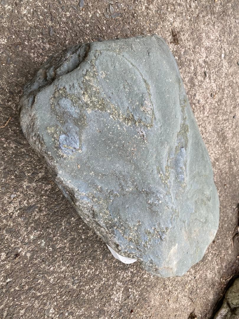 阿波の青石 庭石 日本庭園 庭園資材 盆栽 平石 造園 17kg