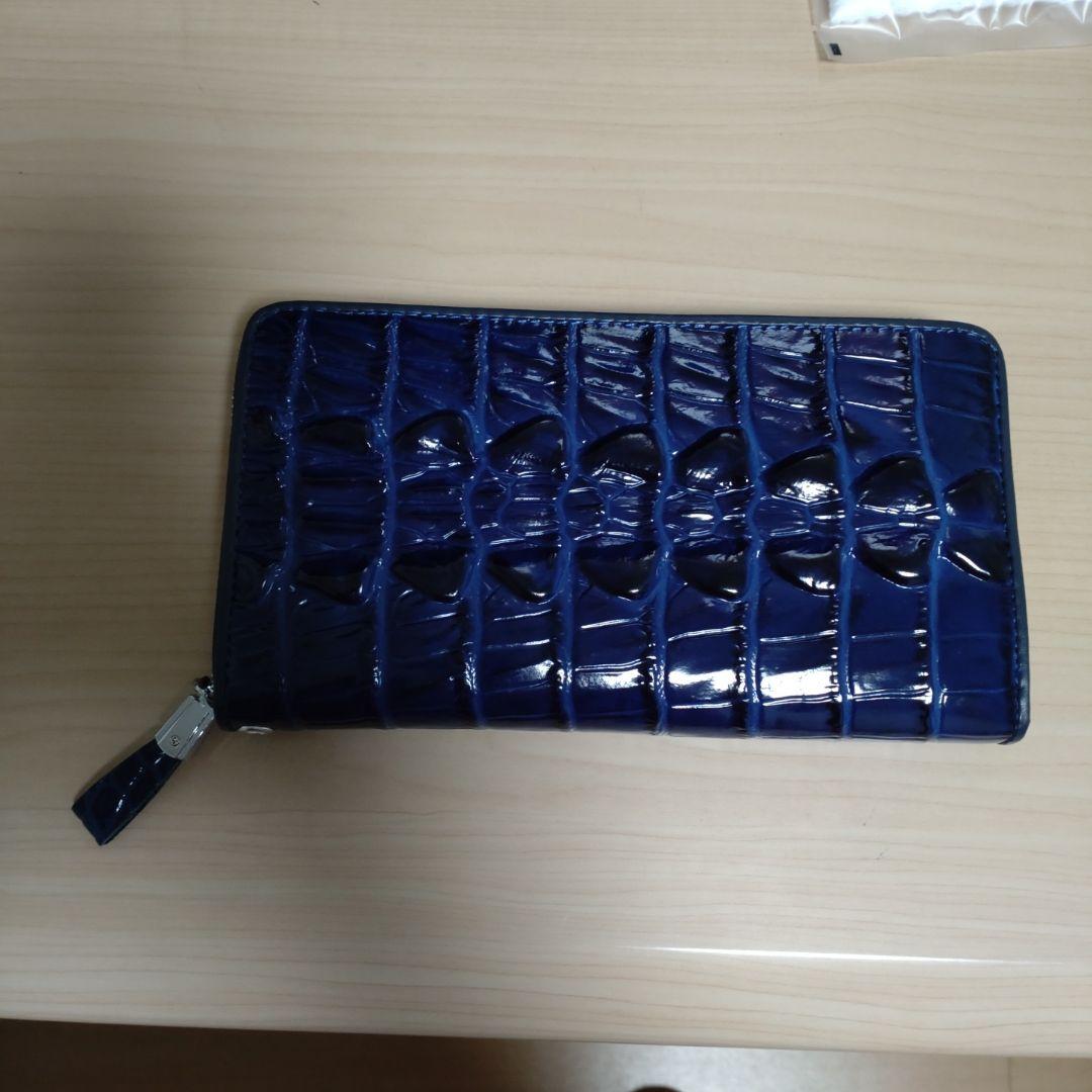 BOBOLINI ボリーニ　メンズ牛革長財布ブルー　新品
