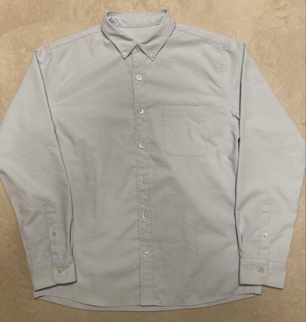 10YC サックスブルー ボタンダウンシャツ XL