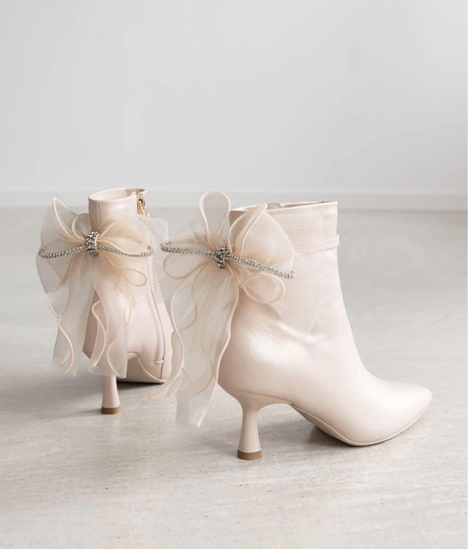 【Ribbon Collection】2WAY リボンショートブーツ　RANDA
