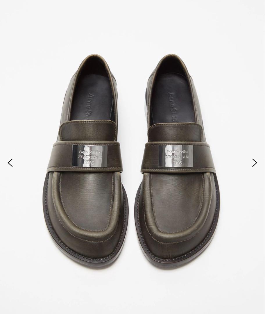 40 acne studious LEATHER LOAFERS