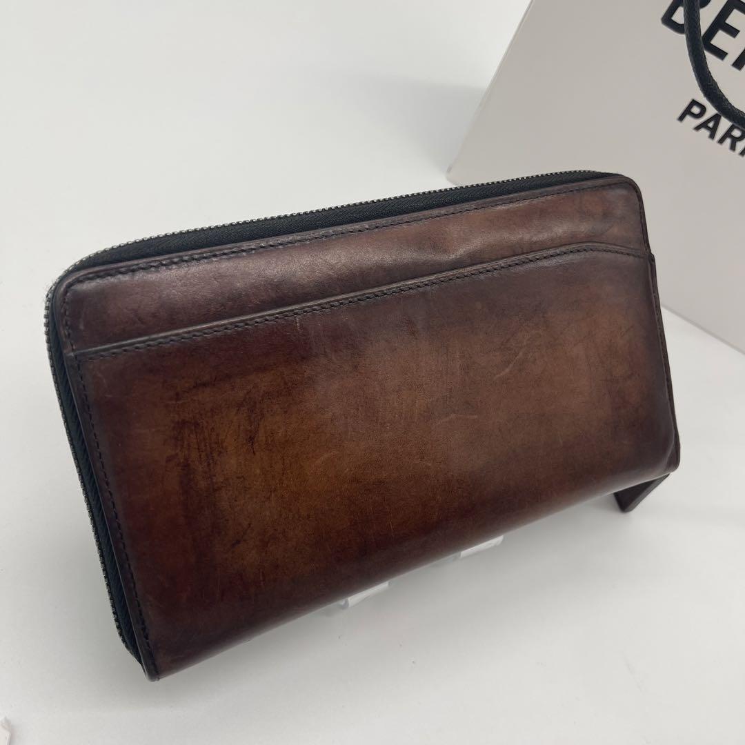 ベルルッティ 長財布 イタウバ XL ラウンドジップ カリグラフィ