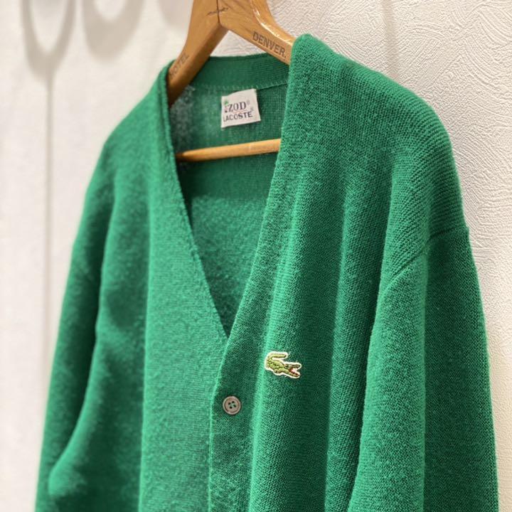 ブランドのギフト 古着 カーディガン 【ラコステ】 M あいみょん 緑 - カーディガン