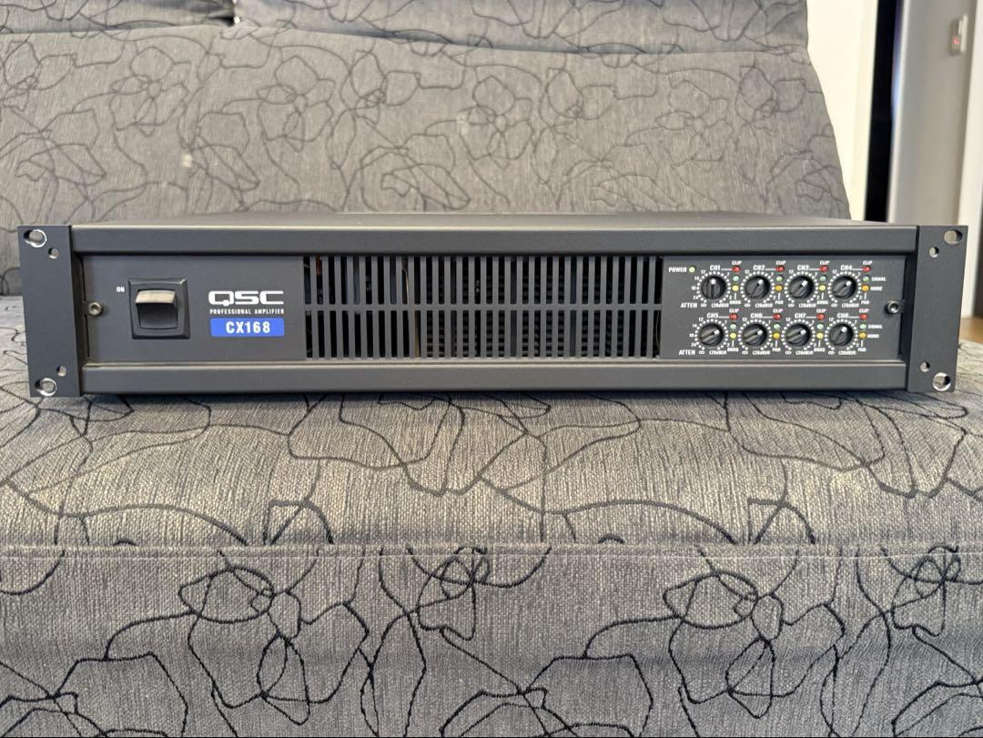 QSC CX168 パワーアンプ 130ワット 8チャンネル 4オーム 3ピン
