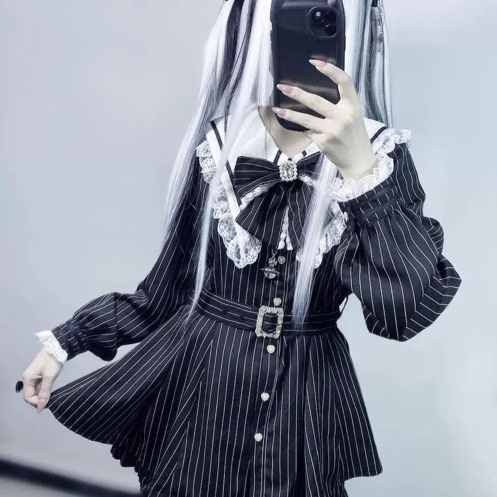 レース地✭地雷系トップス★ウエストベルトセット✭春夏お出かけコーデ❤️