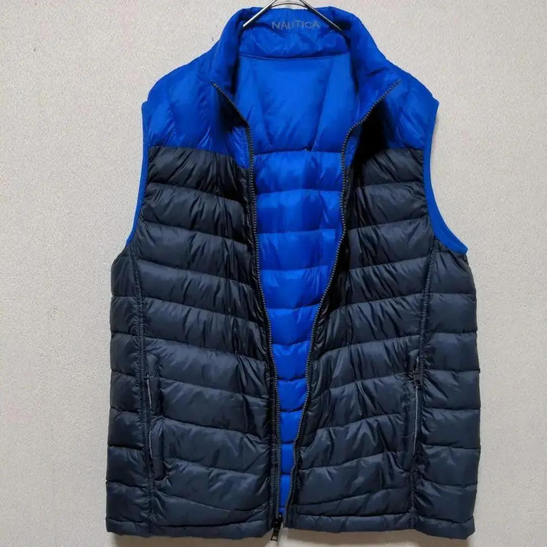 美品 NAUTICA ノーティカ リバーシブル ダウンベスト Y2K US古着