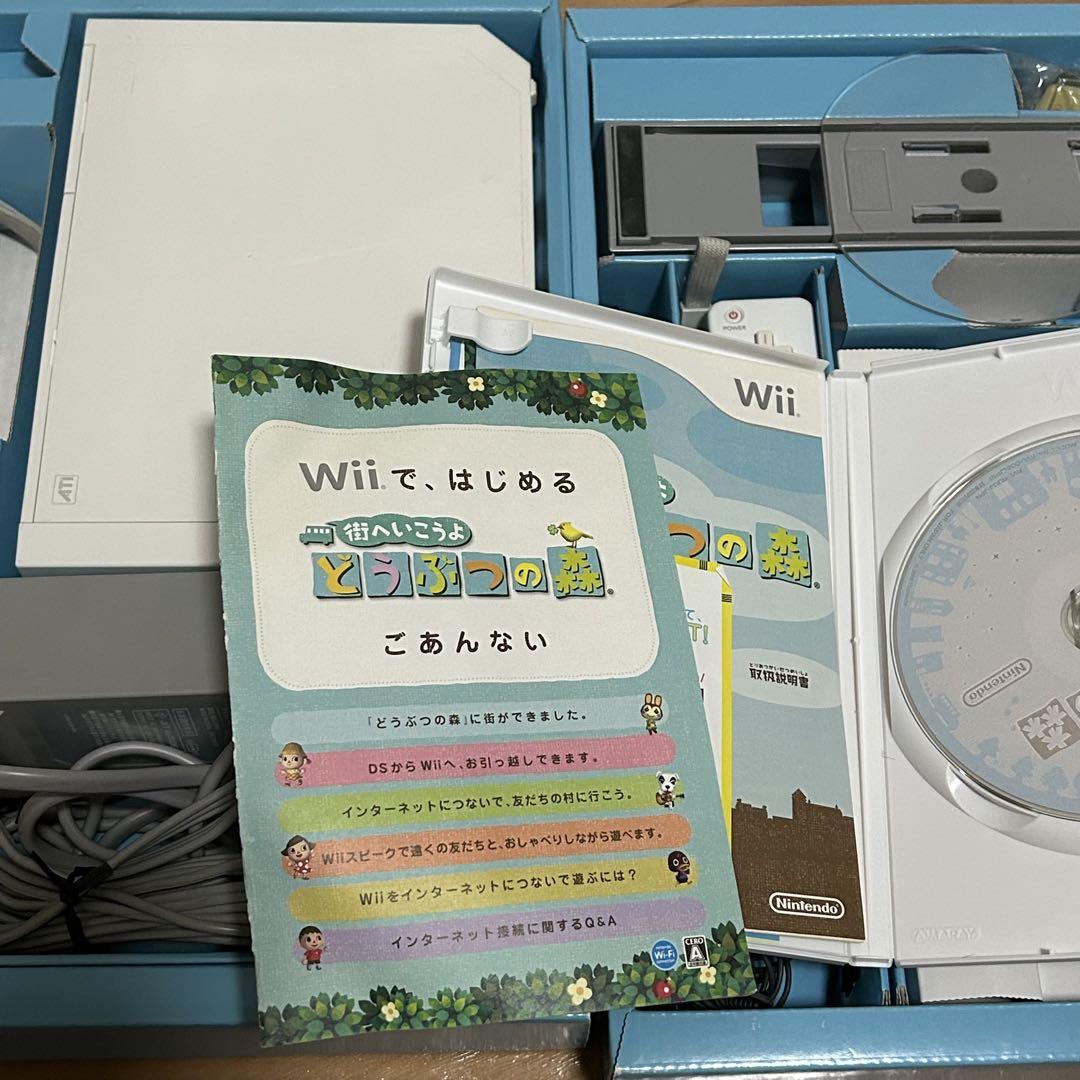 カセット付 任天堂 Nintendo Wii 本体 動作確認済 箱 どうぶつの