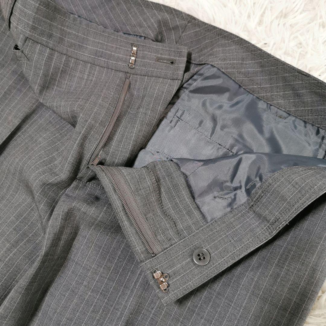 希少3XL✨ ニューヨーカー スーツ セット パンツ 1B 洗える グレー