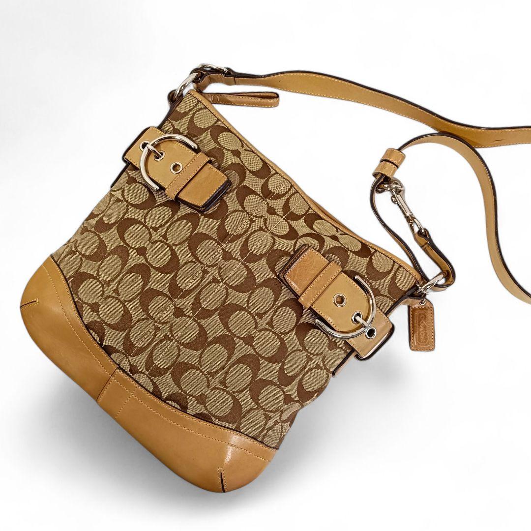 正規品 コーチ COACH ショルダーバッグ シグネチャー キャンバス ベージュ