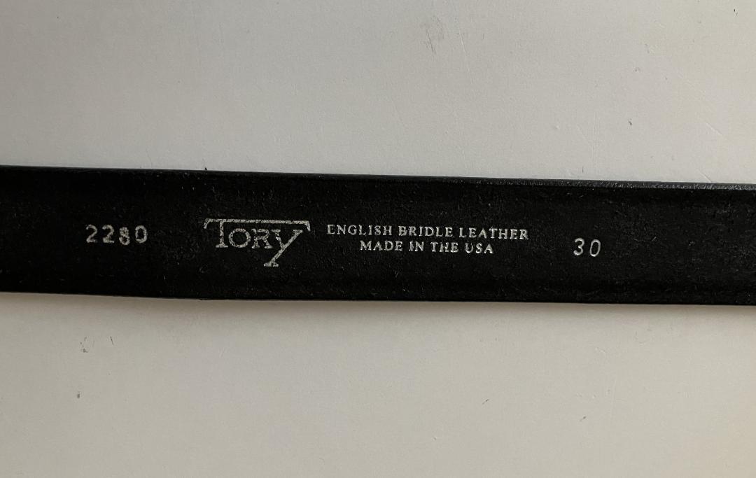 Tory Leather フックベルト ブライドルレザー 32mm 30インチ