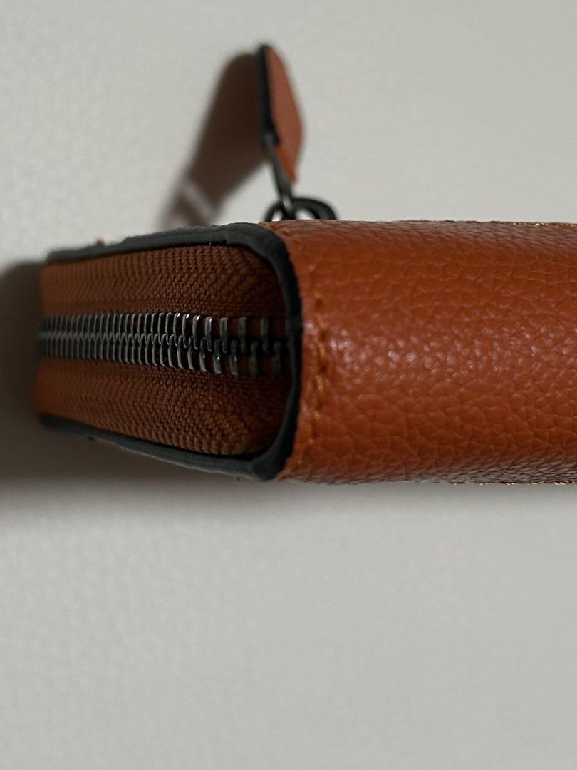 コーチ　長財布　財布　ウォレット　シグネチャー　オレンジ　レザー