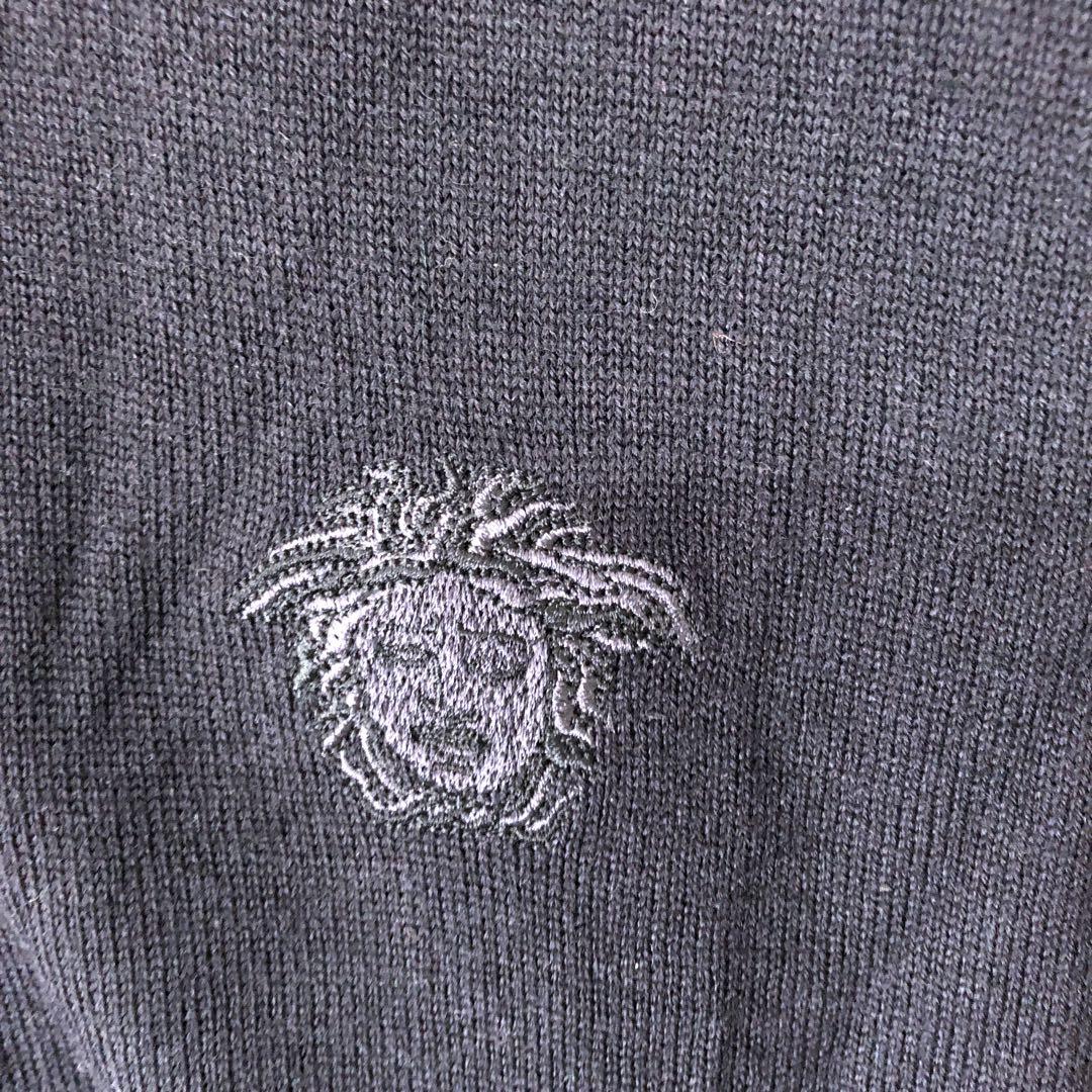 archives古着 VERSACE JEANS メデューサ ニットポロシャツ