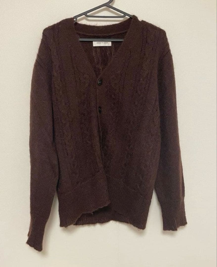ERNEST W. BAKER モヘアカーディガン ブラウンM ERNEST W. BAKER