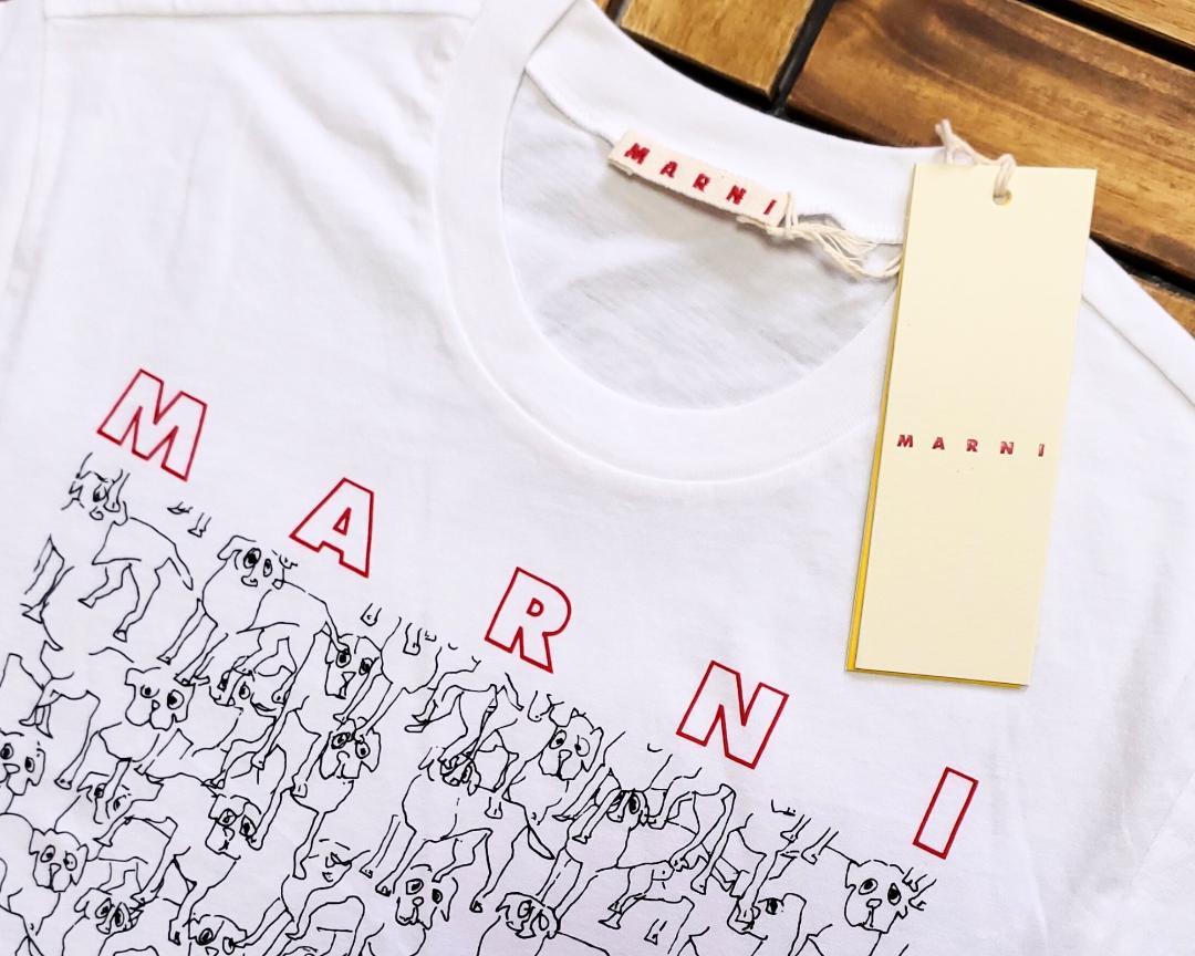 MARNI KIDS M01428 M00HZ0M 100 ロゴ入りTシャツ 大人もOK