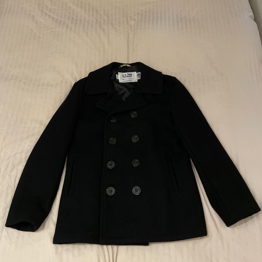 ショット SCHOTT ピーコート740  ネイビー  サイズ38