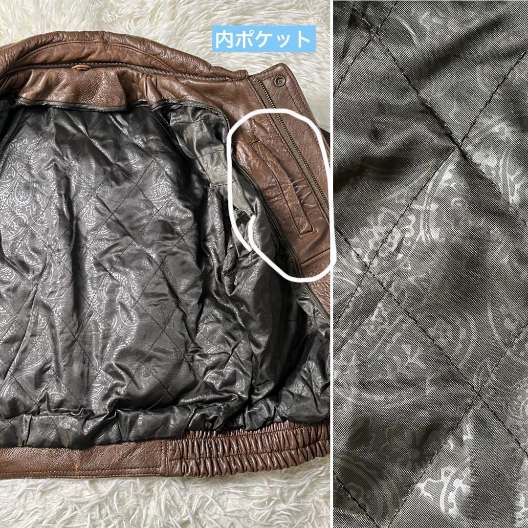 vintage A-2 レザーフライトジャケット 羊革 ラムレザー 短丈 M - メルカリ