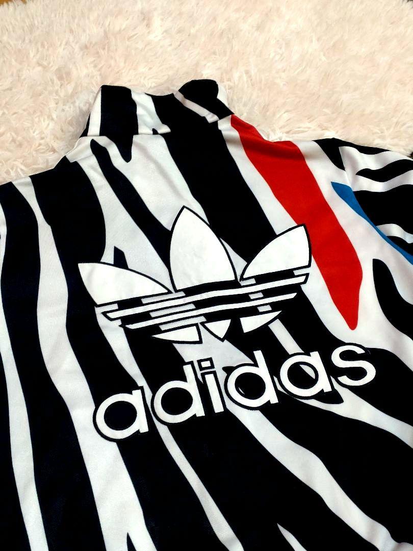 最終✨レア【adidas】上下セット/ジャージ/ゼブラ/トリコカラー/デカロゴ