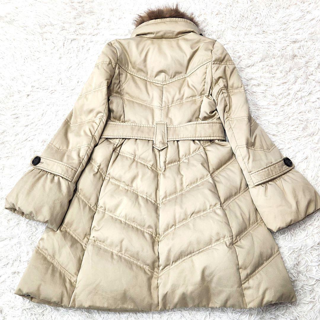 ✨美品✨バーバリーブルーレーベル❣️ダウンコート　40　ベージュ　フォックス