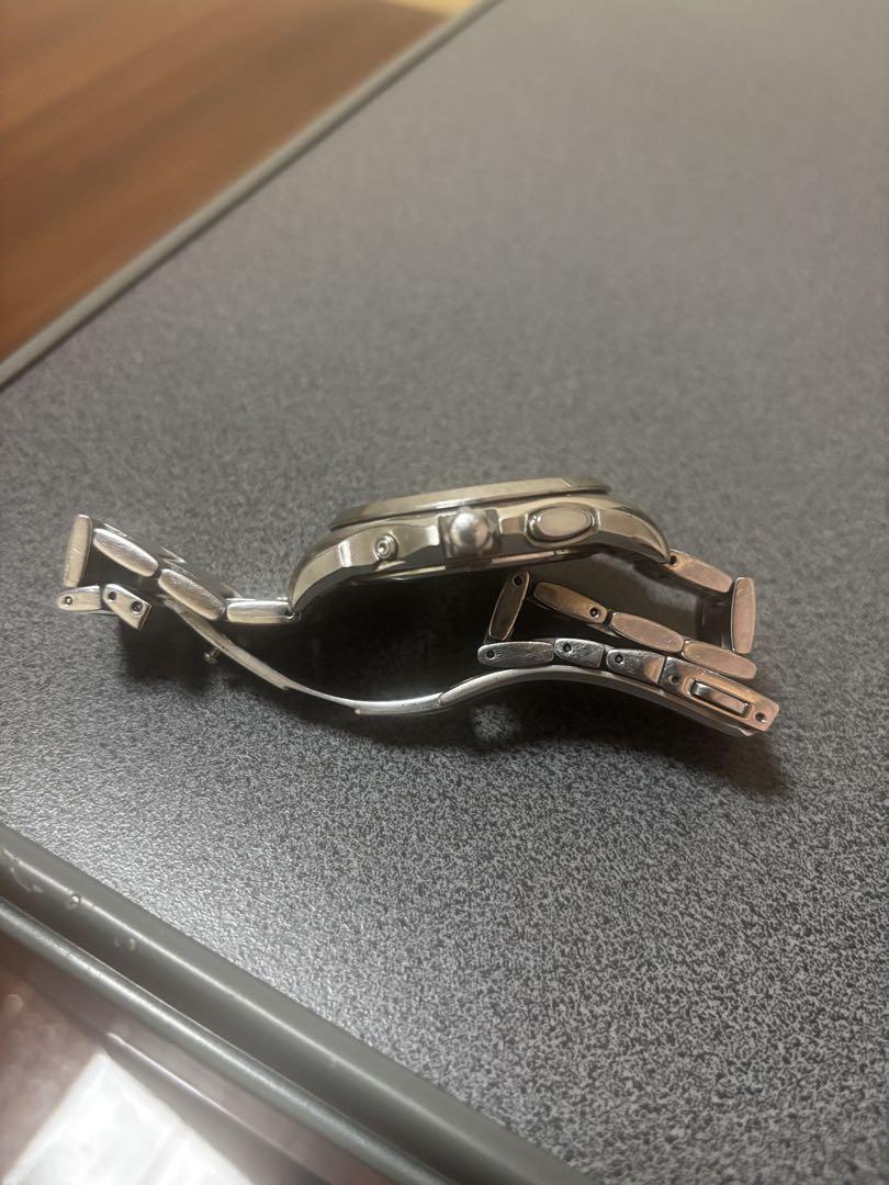 Seiko ブラックアナログ時計 ステンレス