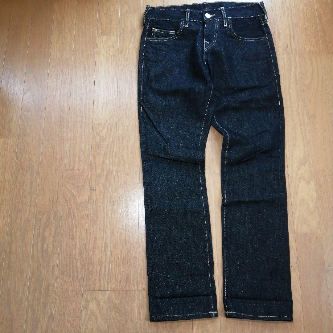 【美品】true religion デニムW28 濃紺 112 米国製