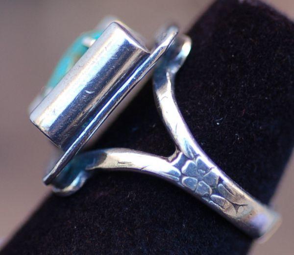 高い素材 1950s 指輪 リング シルバー ターコイズ モダン アクセサリー