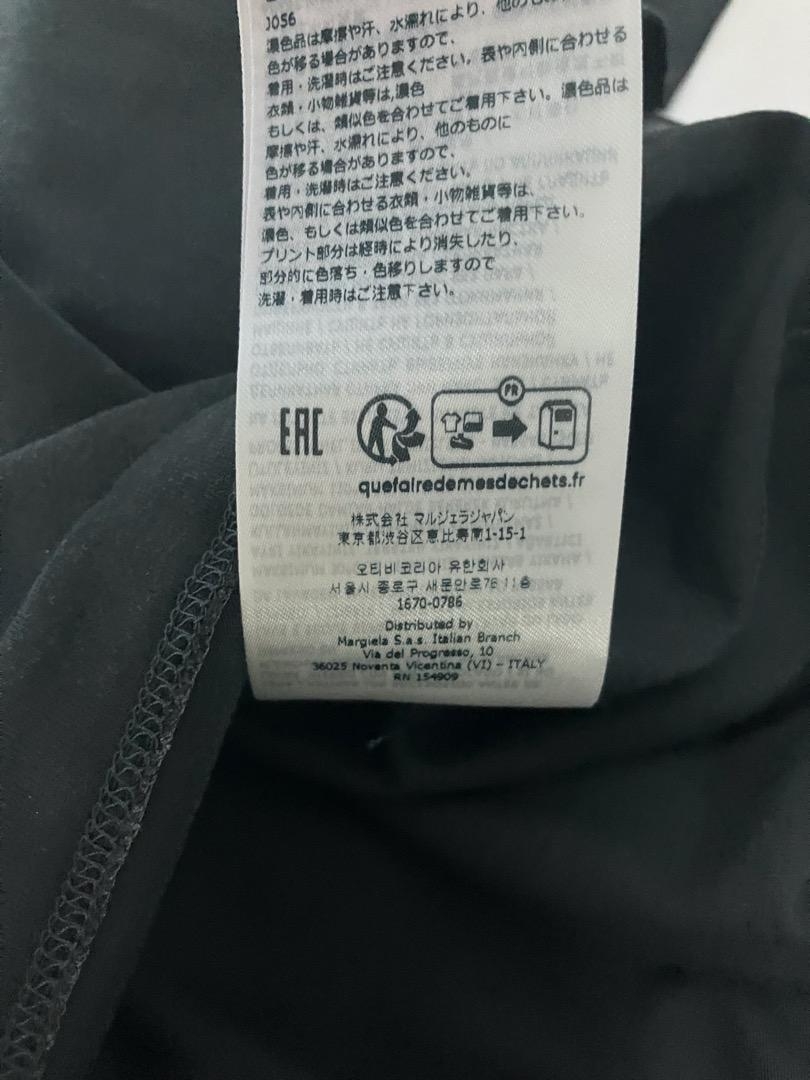 新品 XXL マルジェラ 24ss ガーメントダイ ロゴTシャツ 黒 6684
