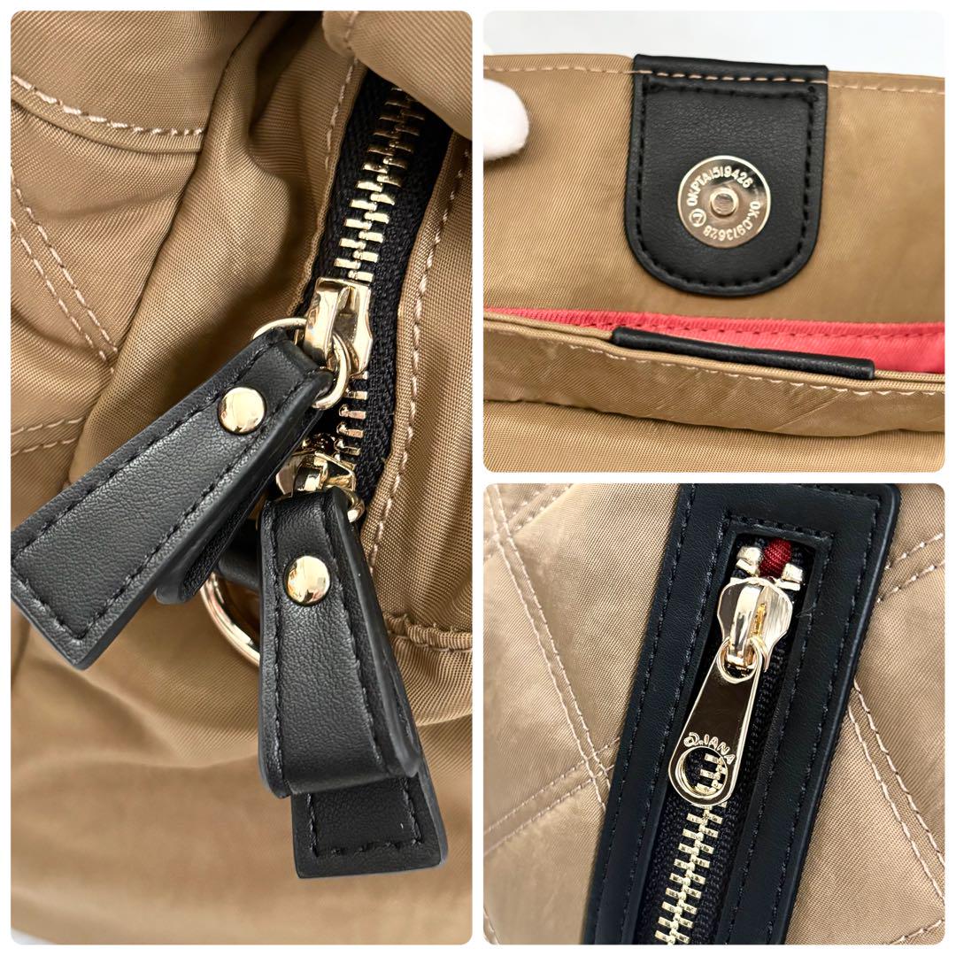 美品✨DIANA キルティングバッグ ショルダー 2WAY ブラウン