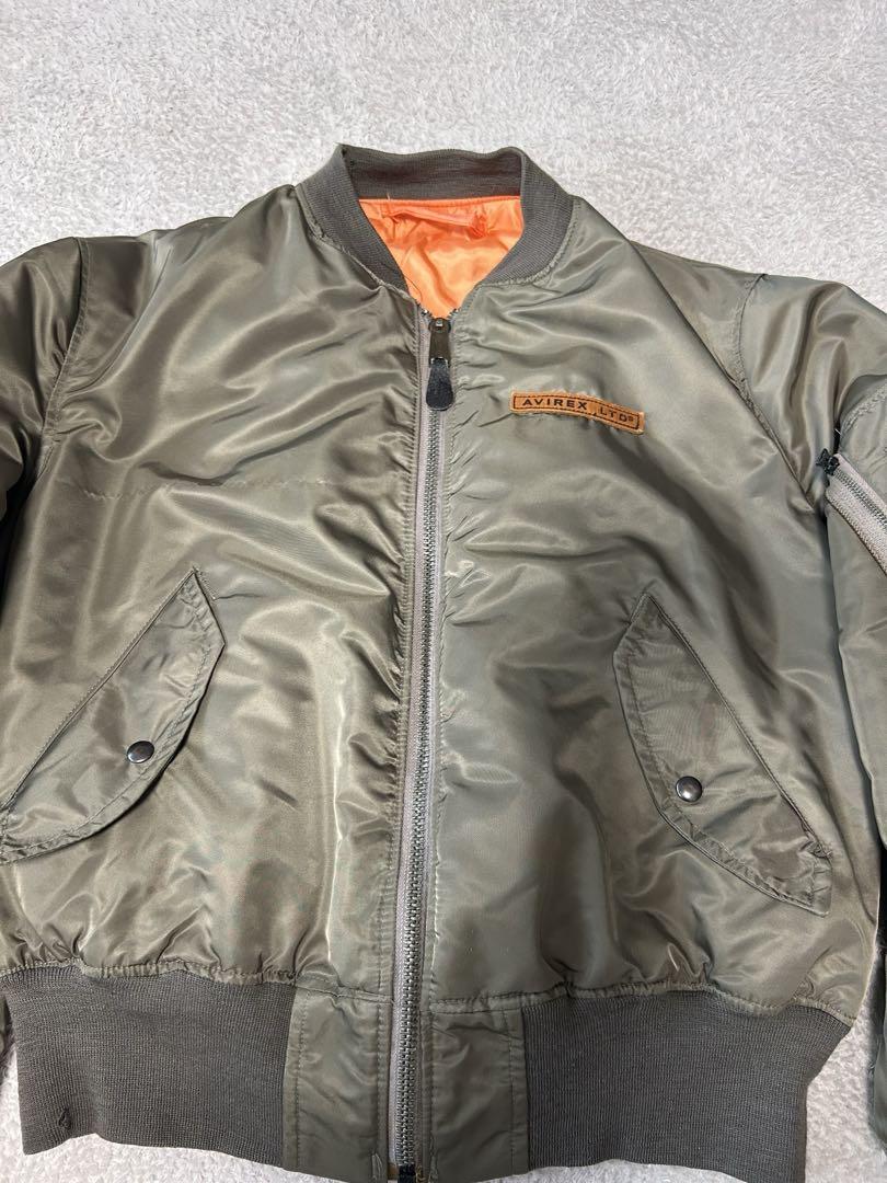 AVIREX LTD madeinUSAオリーブ MA-1 フライトジャケット