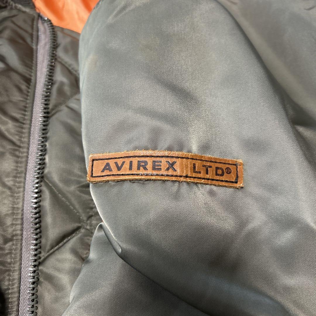 AVIREX LTD madeinUSAオリーブ MA-1 フライトジャケット
