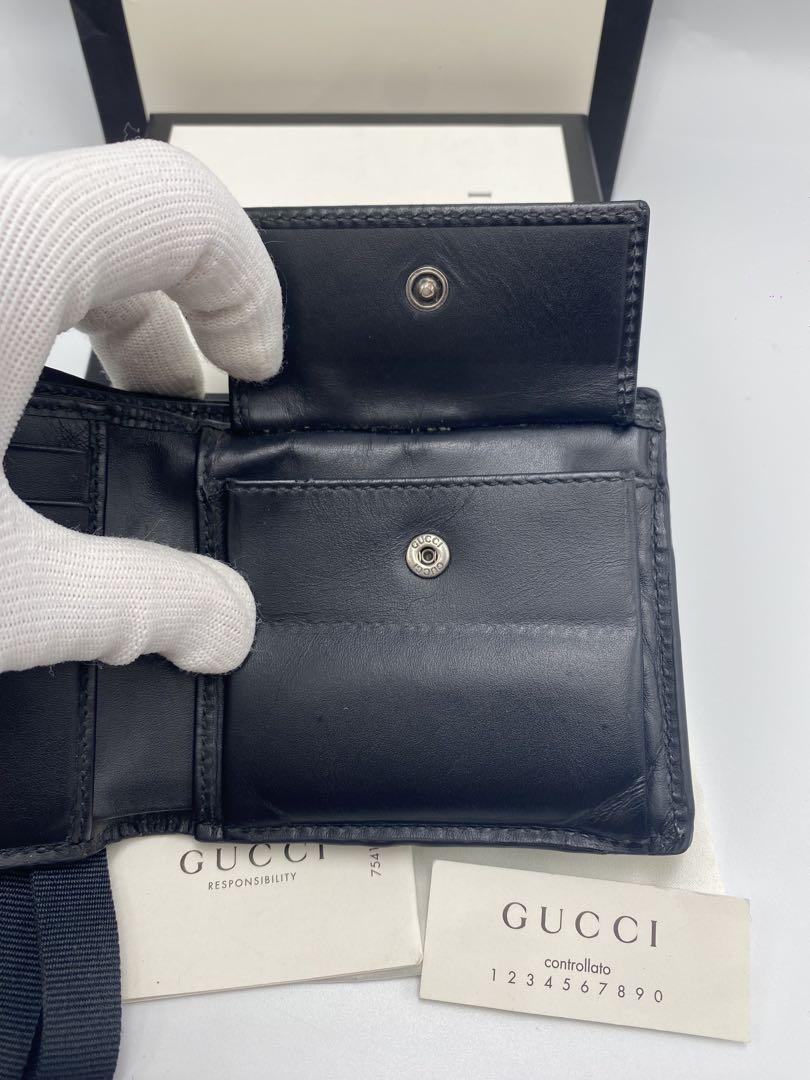 ☆GUCCI グッチ 二つ折り財布 GG スプリーム PVC タイガー