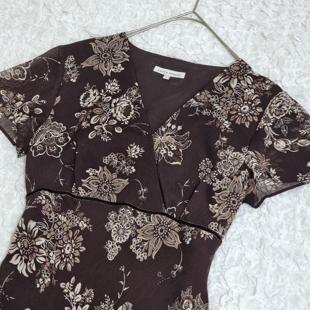 ローラアシュレイ LAURA ASHLEY 花柄 ワンピース XL 13 - メルカリ