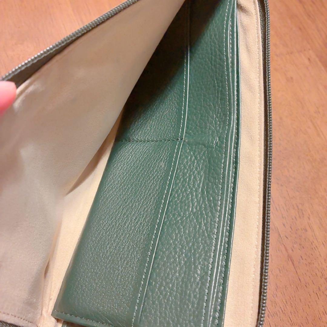 ATAO アタオ　リモ　パイソン L字長財布 ダークグリーン