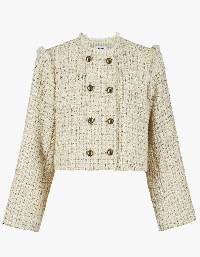 新着 Bibiy JACKET(WHITE) TWEED ELISA ジャケット・アウター