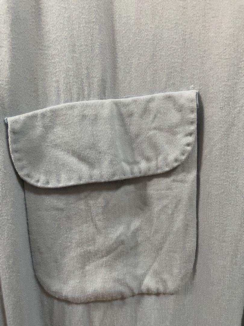 50´s60´s ヴィンテージ レーヨンカラーシャツ サックスブルー