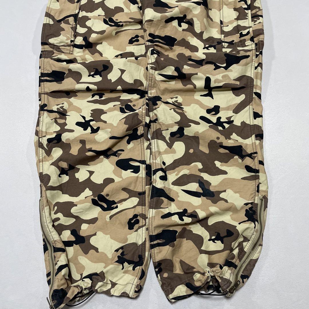 90s Reebok 迷彩 ワイド カーゴ バギーパンツ ドローコード 極太