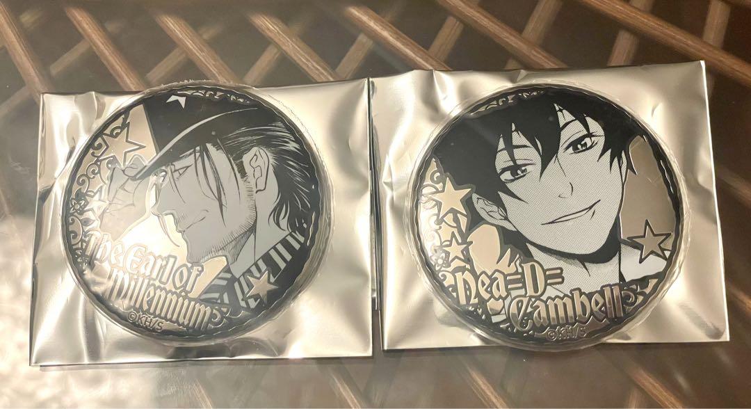 Dグレ 白銀バッジ 千年伯爵、ティキ、ロード、ネア D.Gray-man 白銀バッジ ティキ ロード 伯爵 ネア 缶バッジ