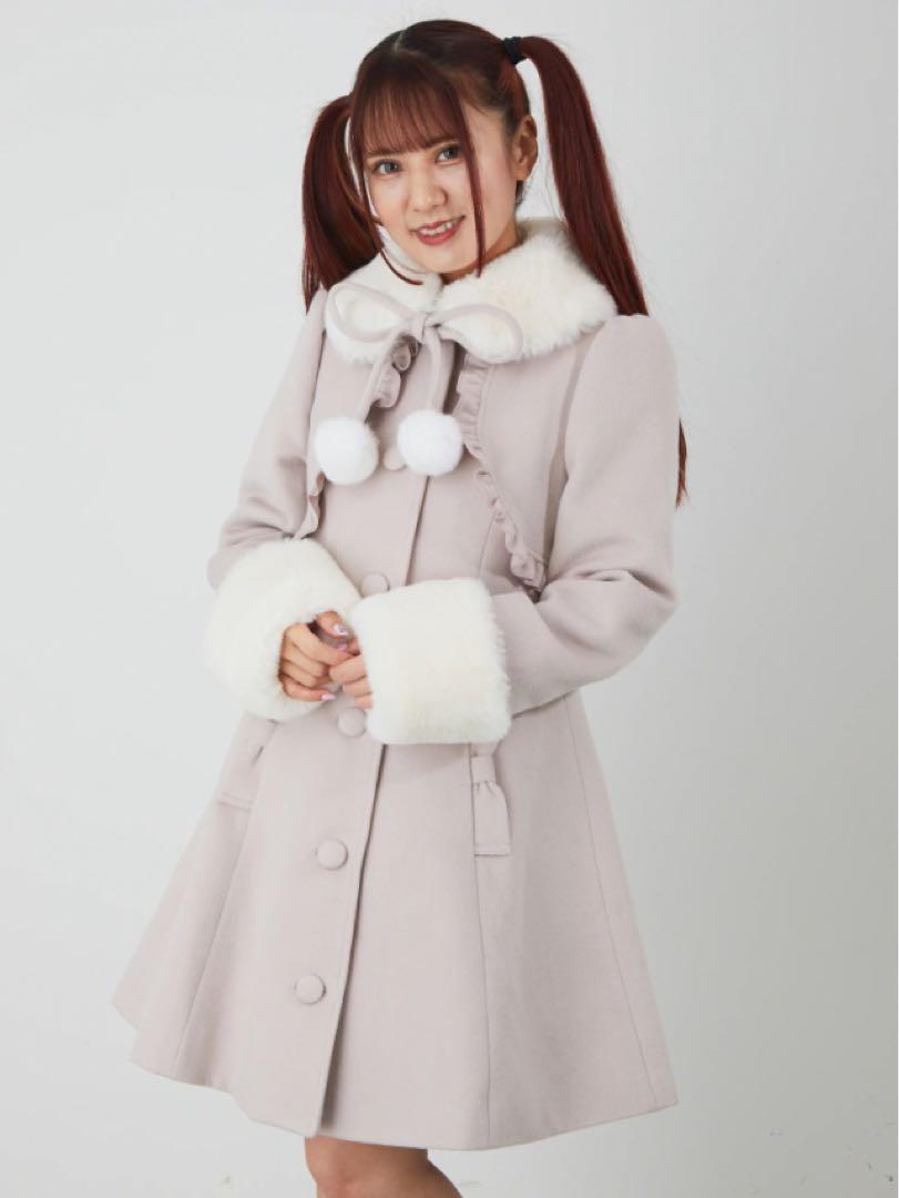 【Ank Rouge】ボレロ風ファー付きコート(完売品)(定価：29,700円)